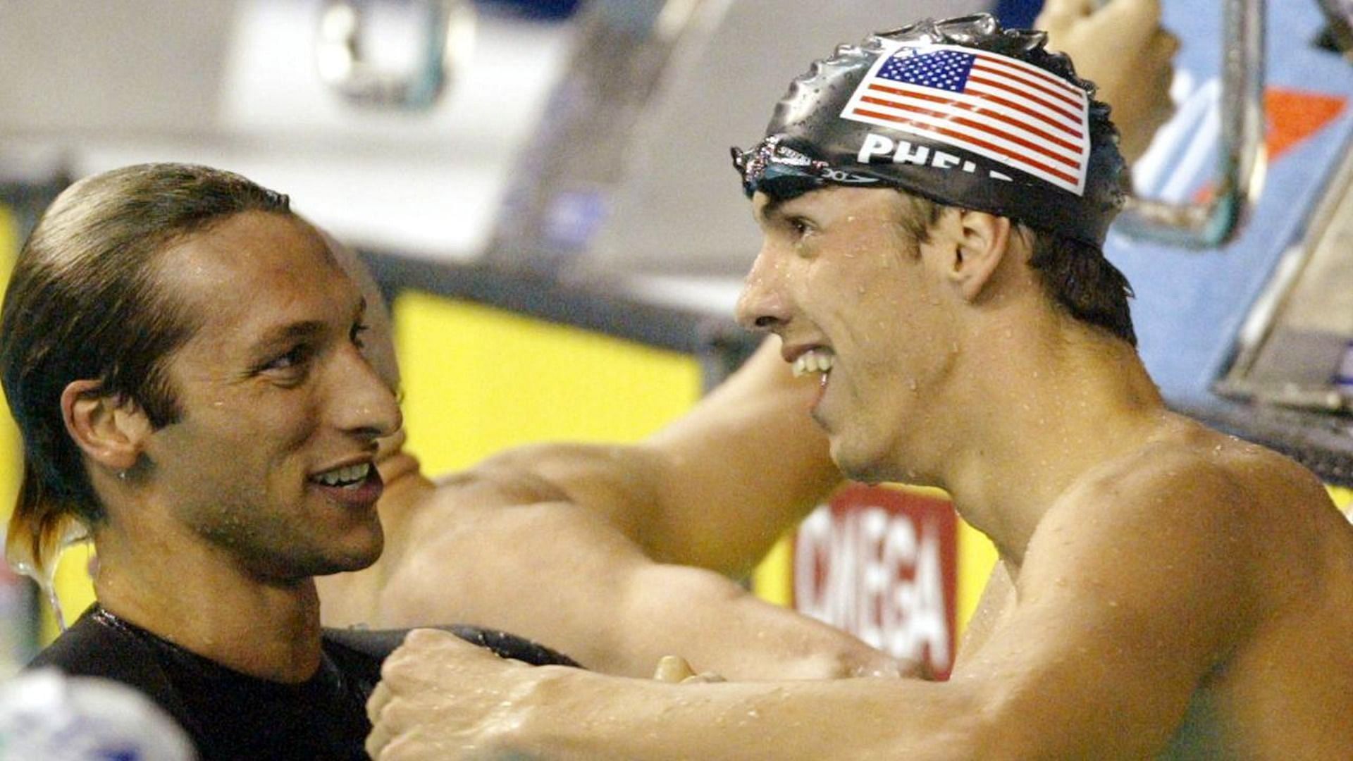 Michael Phelps and Ian Thorpe (Image via Fox Sports)