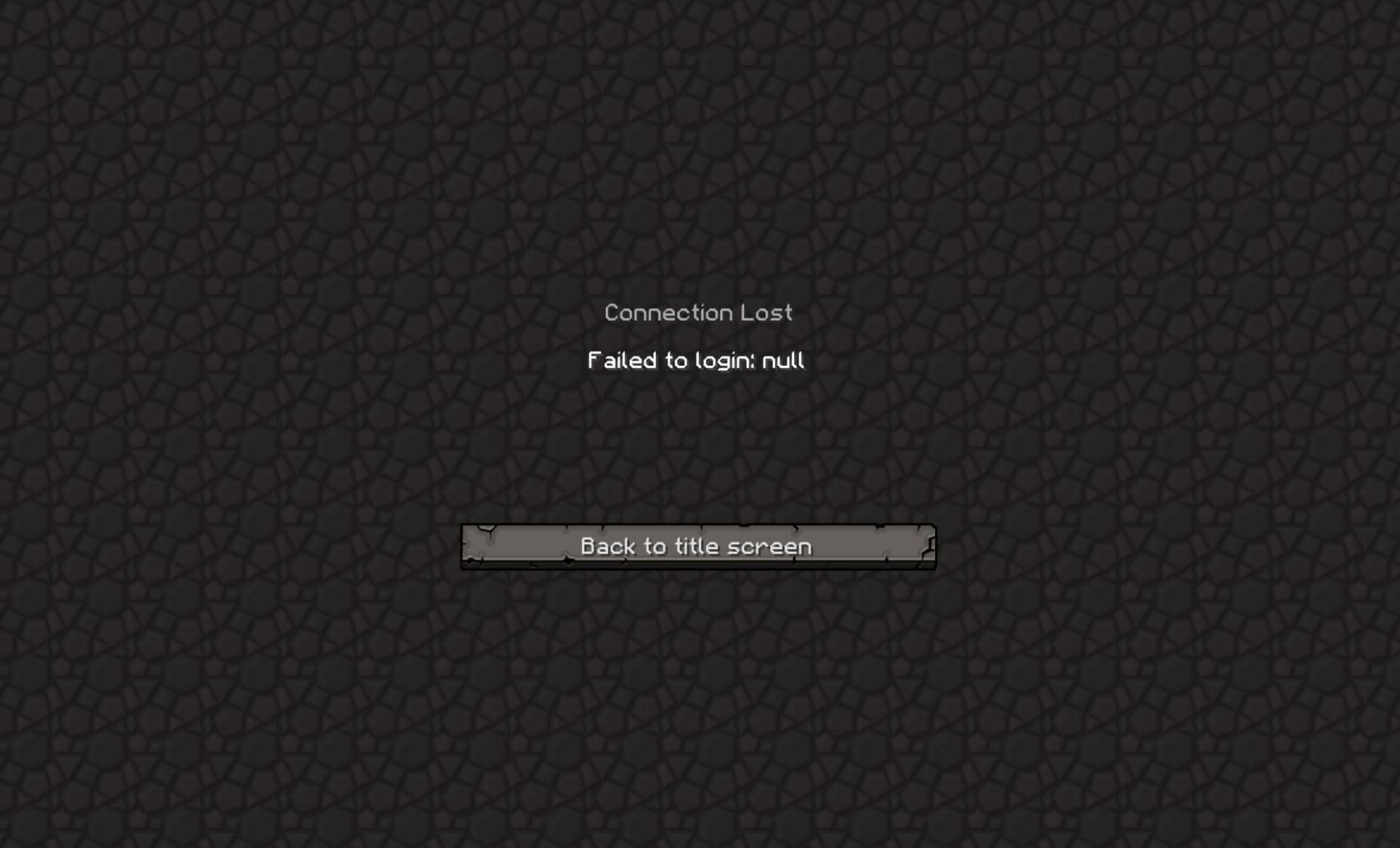 Failed to login:null, a standard server issue (Image via Minecraft Forum)
