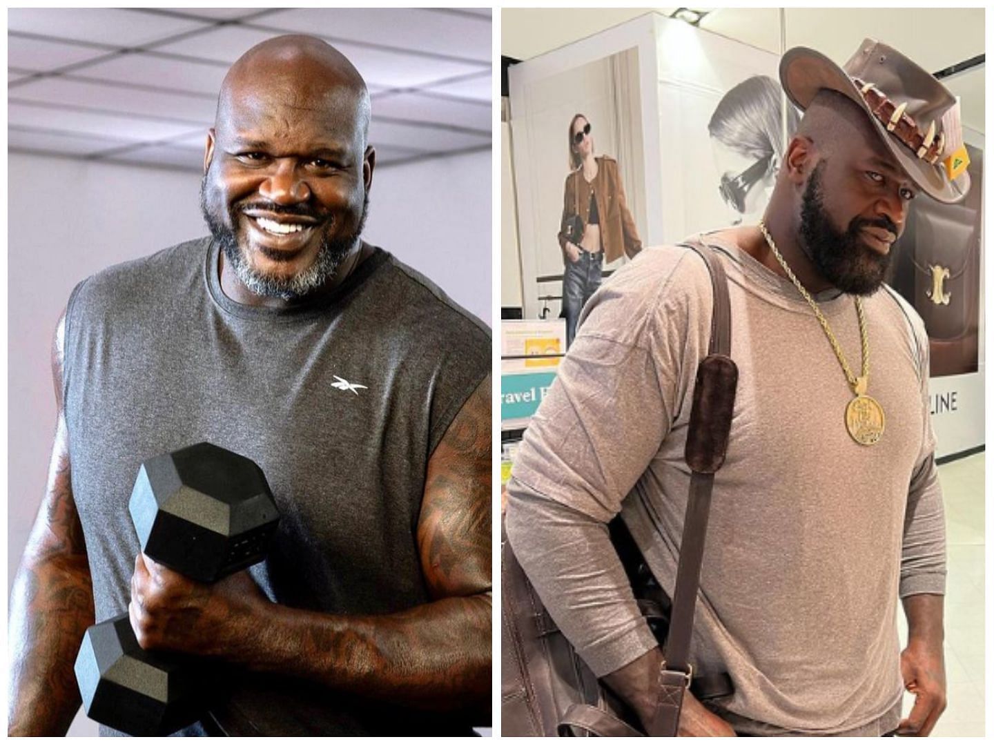 Shaquille oneal works out for an hour every day and trains cardio and weights for about an hour. (Image via Instagram @shaq /@ot.storieaspichhi)