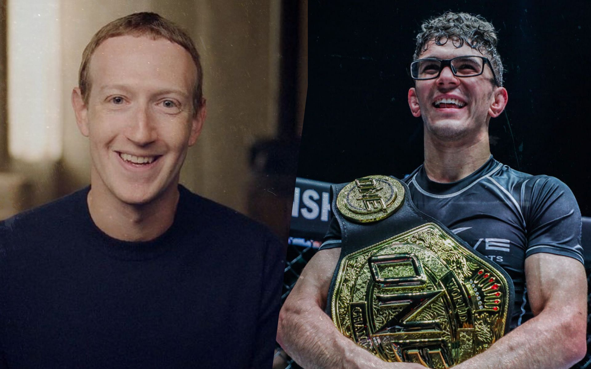 Mark Zuckerberg (left) and Mikey Musumeci (right). [Photos Mark Zuckerberg Instagram, ONE Champioonship]