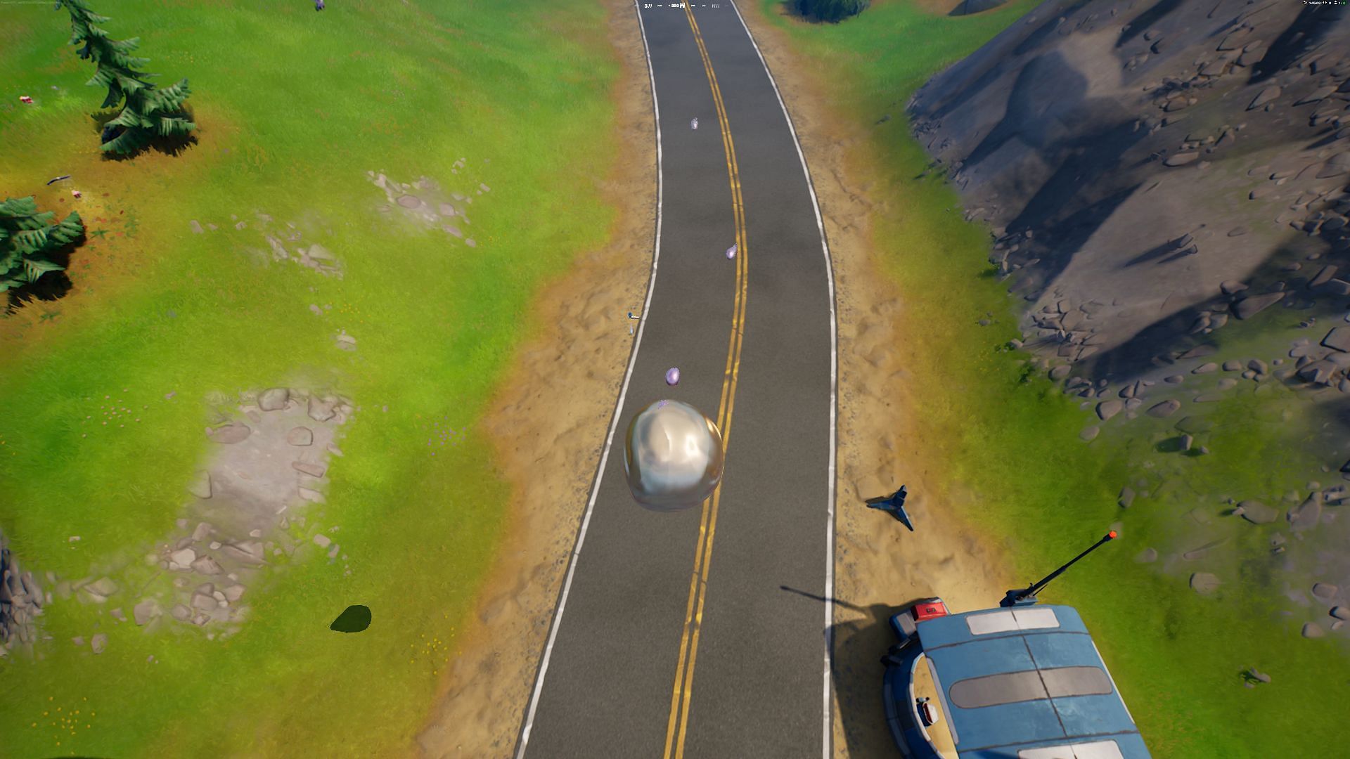 Remember to check the height by marking the ground below (Image via Epic Games/Fortnite)