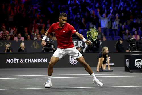 Felix Auger-Aliassime at the 2022 Laver Cup.