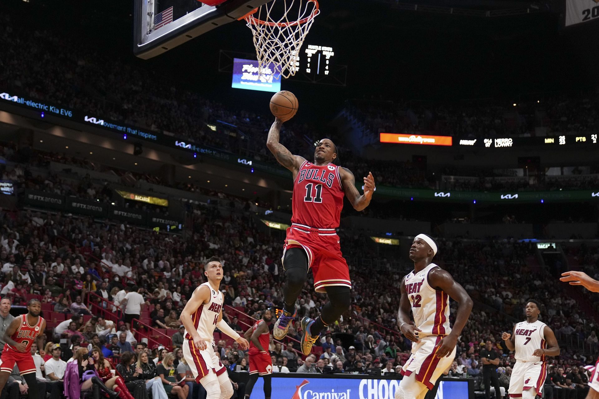 DeMar DeRozan had a fantastic performance against the Heat (Image via Getty Images)