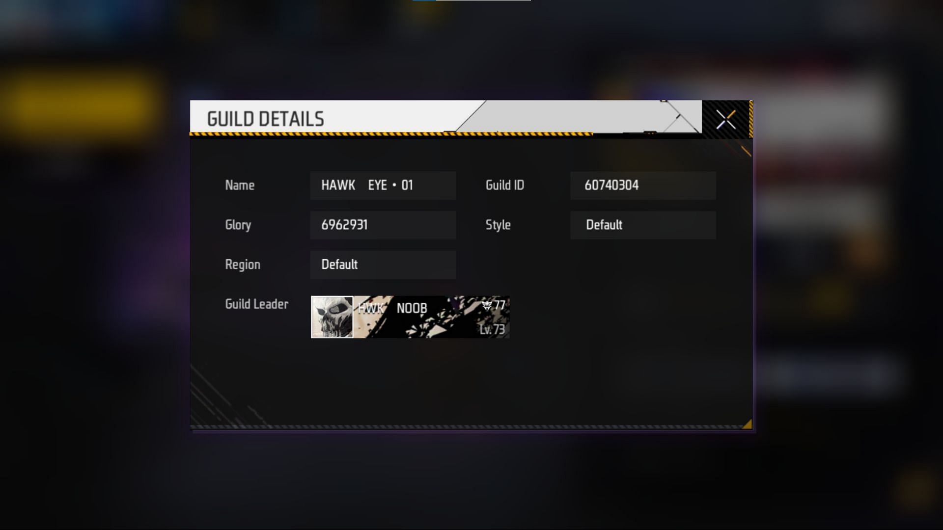 Details about Badge 99&#039;s guild in Free Fire (Image via Garena)