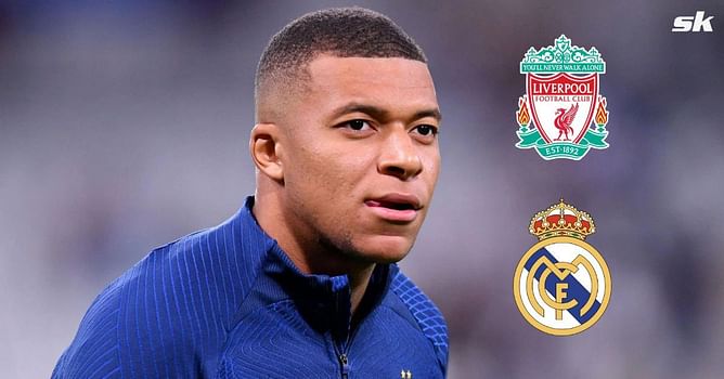 Kylian Mbappe displays broad smile as he responds to question on whether he would prefer to join Real Madrid or Liverpool amid talk of PSG exit in January: Reports