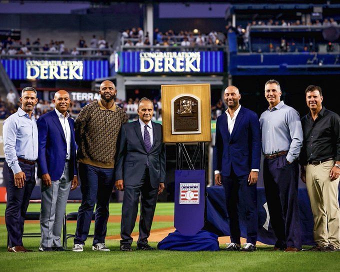 Derek Jeter Honored at Yankee Stadium Alongside Pregnant Wife Hannah,  Admits He's 'Nervous' About Fatherhood