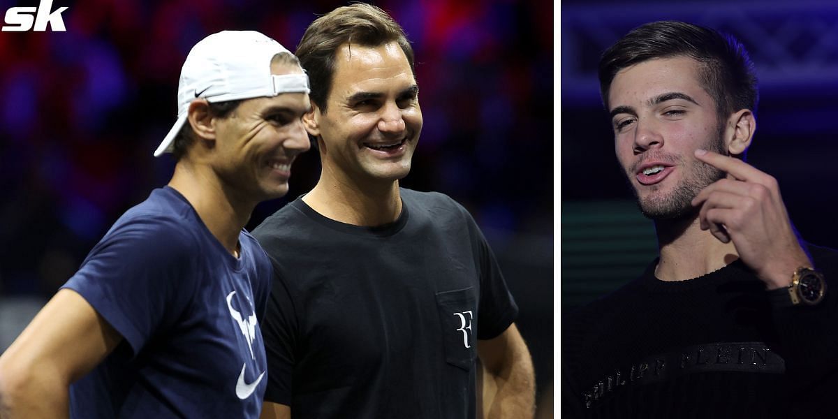 Borna Coric recalled watching Roger Federer and Rafael Nadal play with his father