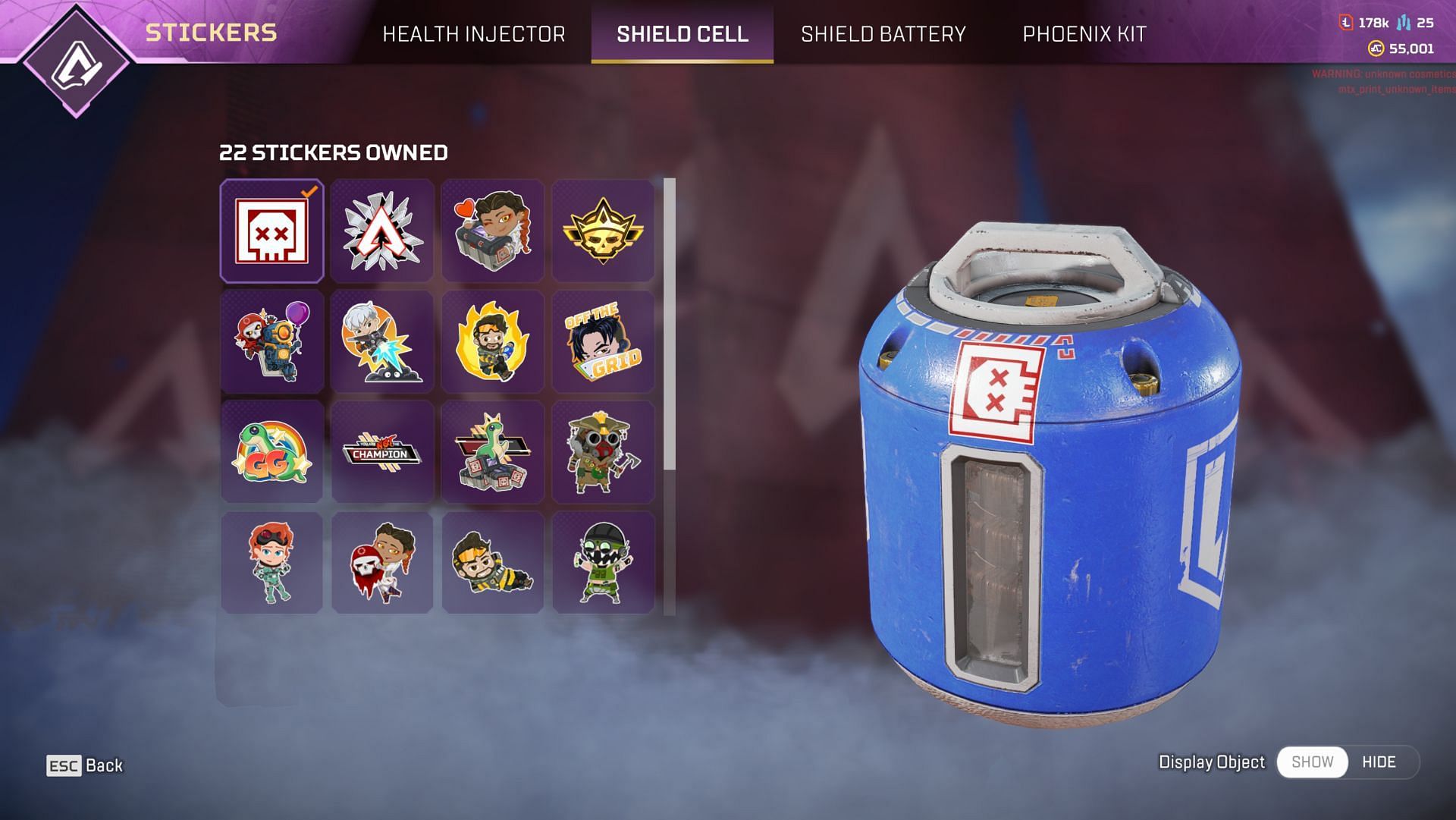 In-game look at how stickers will be applied to shield cells (image via EA)