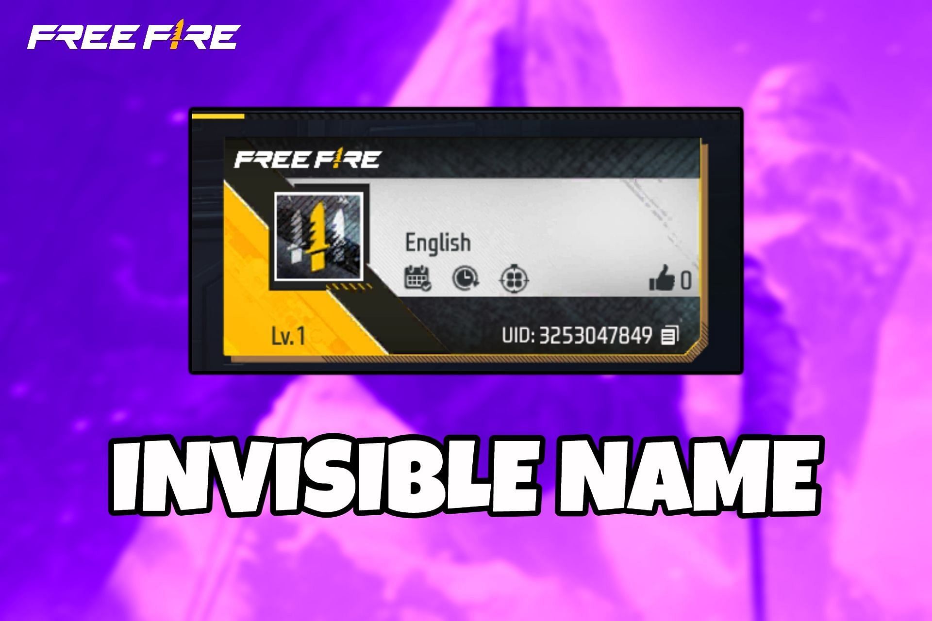 Users can get invisible name in Free Fire by using Unicode 3164 (Image via Sportskeeda)