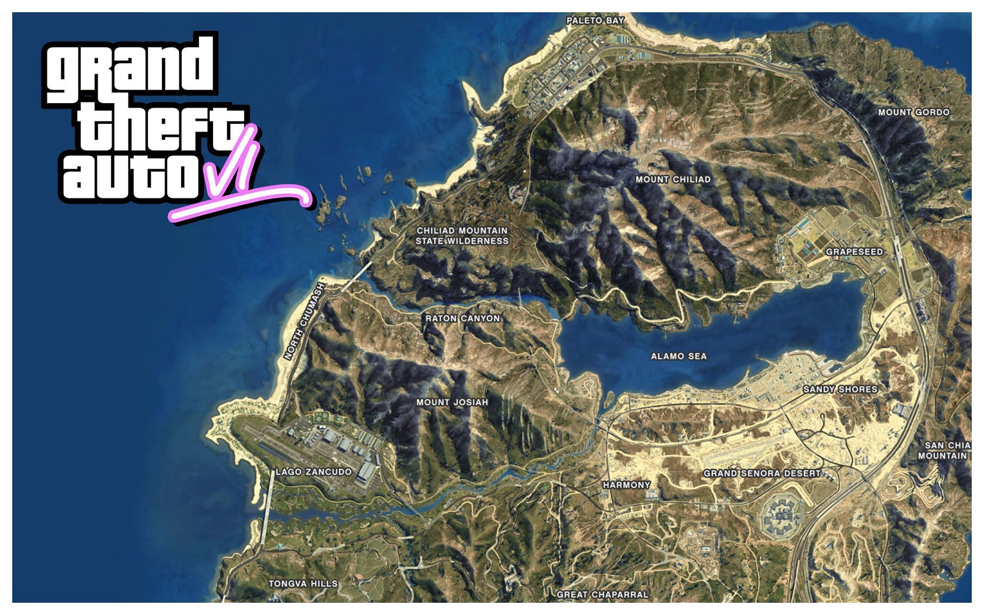 Lining up GTA 5 map coordinates shows GTA 6's potential map size