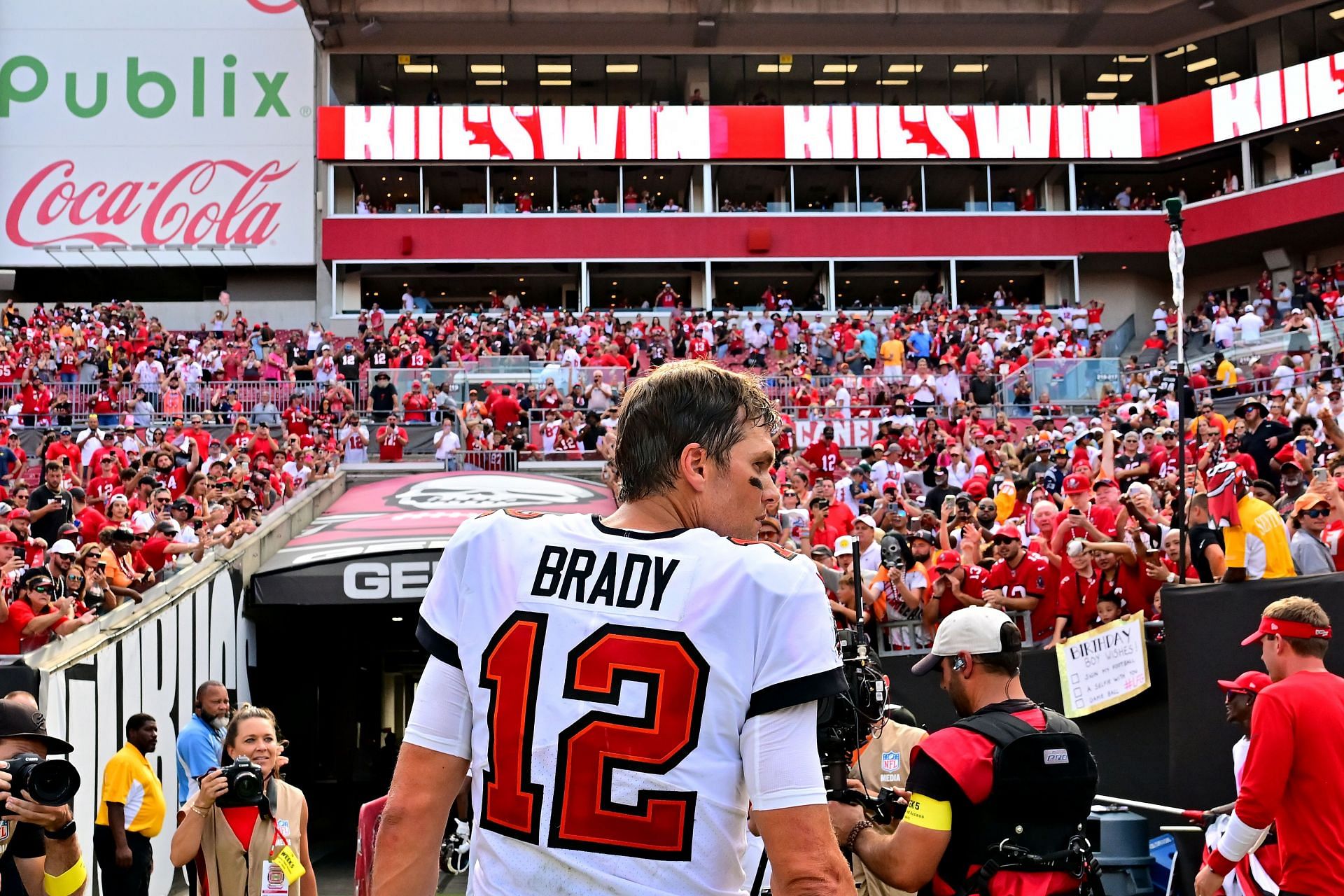 Tom Brady at Atlanta Falcons v Tampa Bay Buccaneers match