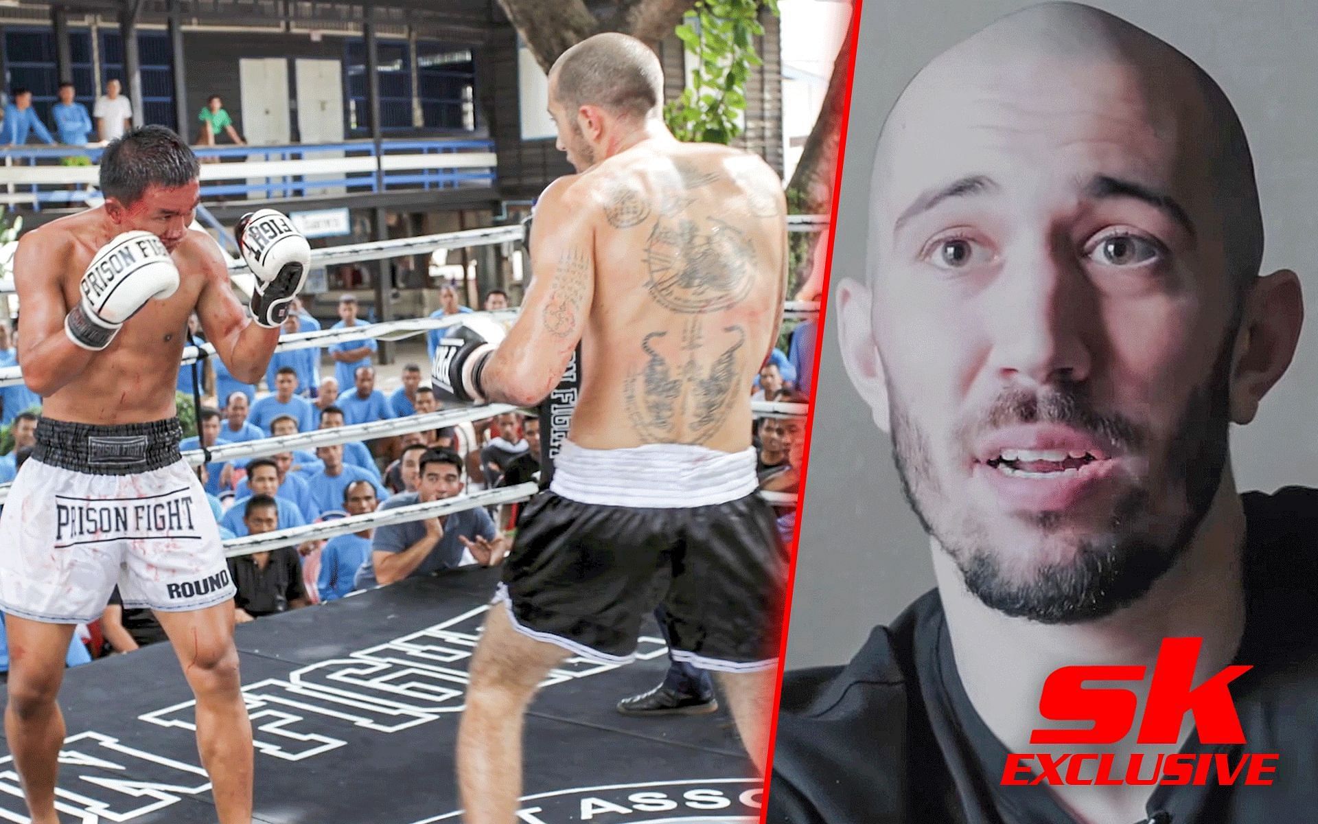 Lethwei fighter Dave Leduc revisits his experience of prison fighting and facing a man convicted for drug trafficking [Images via: Leduc Lethwei YouTube]
