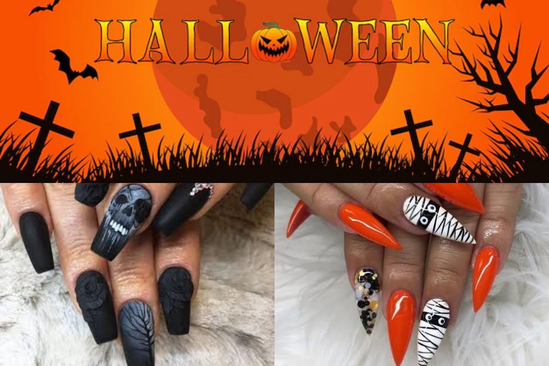 Spooky nails only in October : r/Nails