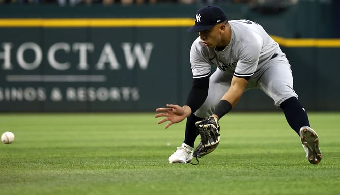 New York Yankees fans are buzzing as top prospect Oswald Peraza hits his first career home run: "Oswald Peraza is such a stud", "IKF starting over him is really criminal at this point"
