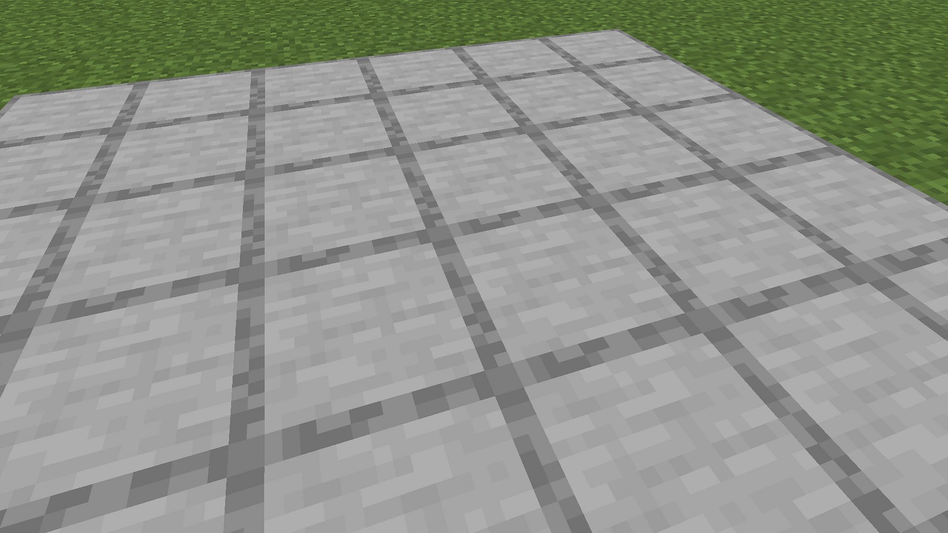 Smooth stone looks like tiles when placed on the floor (Image via Mojang)