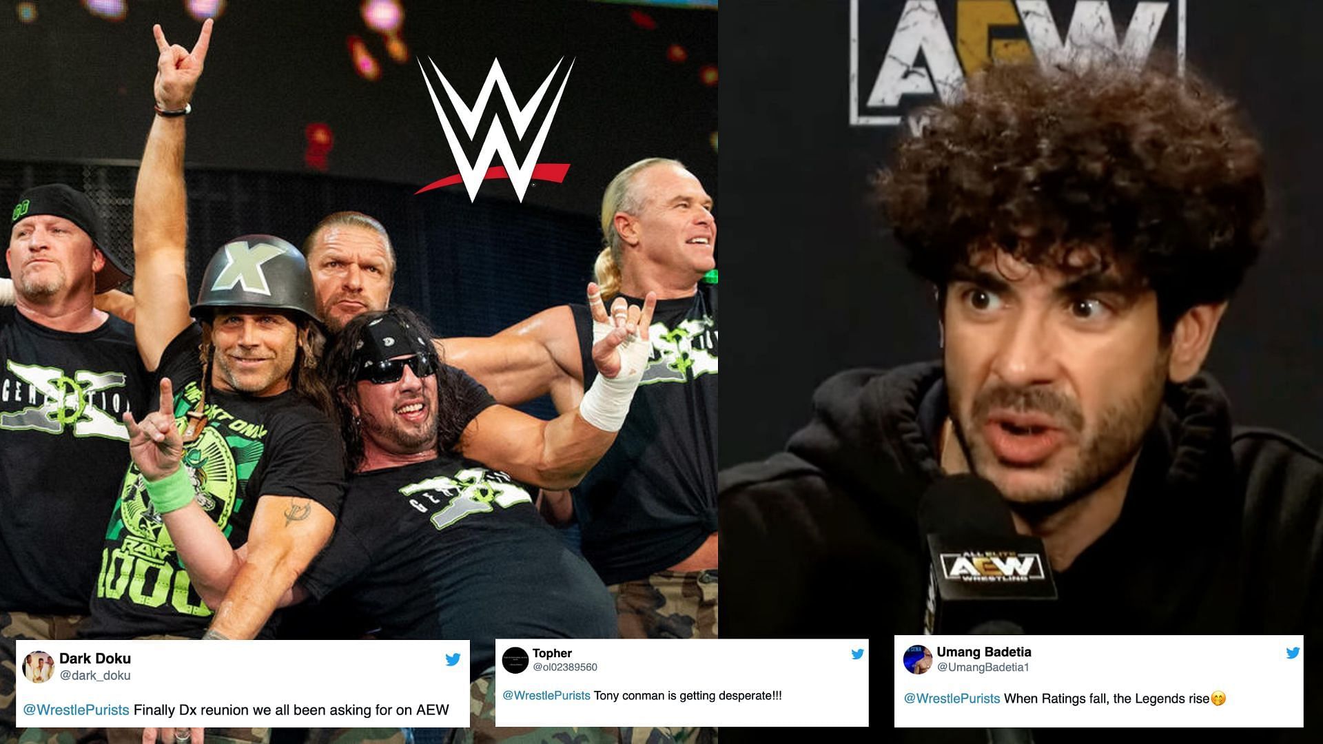 "Finally DX reunion we all been asking for on AEW" Twitter erupts to