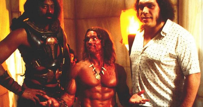 When did Arnold Schwarzenegger meet Andre The Giant?