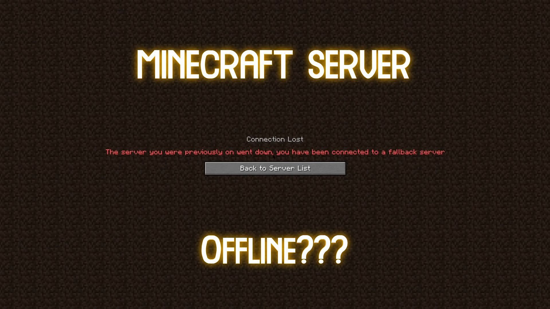 Checking if a Minecraft server is offline can be complicated (Image via Sportskeeda)