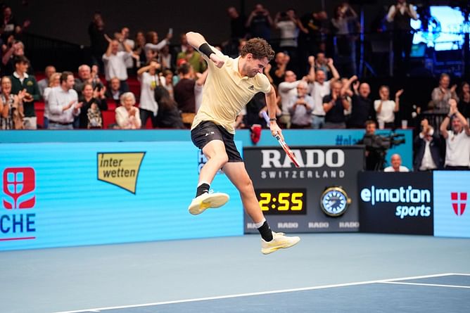 Watch: Dominic Thiem falls to the floor in exultation after brilliant comeback against Tommy Paul at Vienna Open