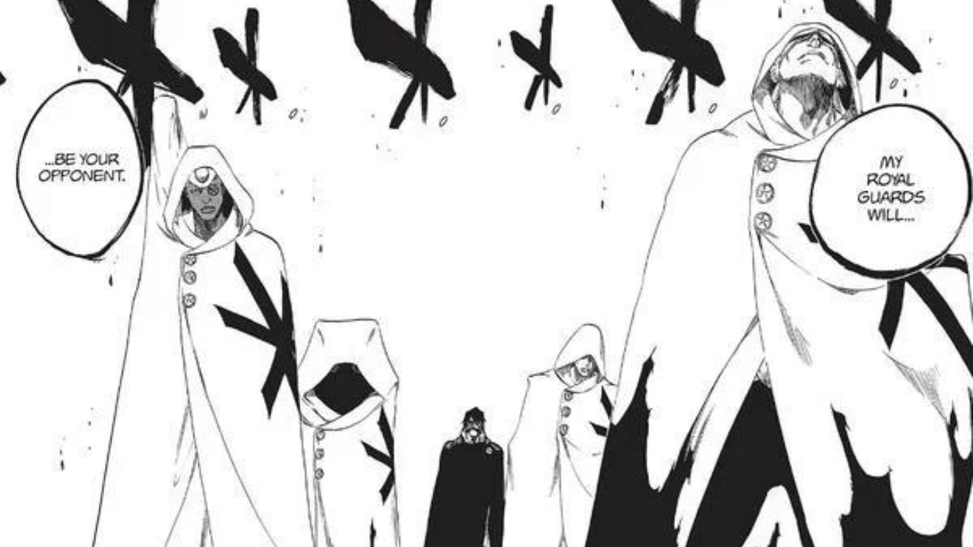 Yhwach and his Schutzstaffel as seen in Bleach manga (Image via Shueisha)