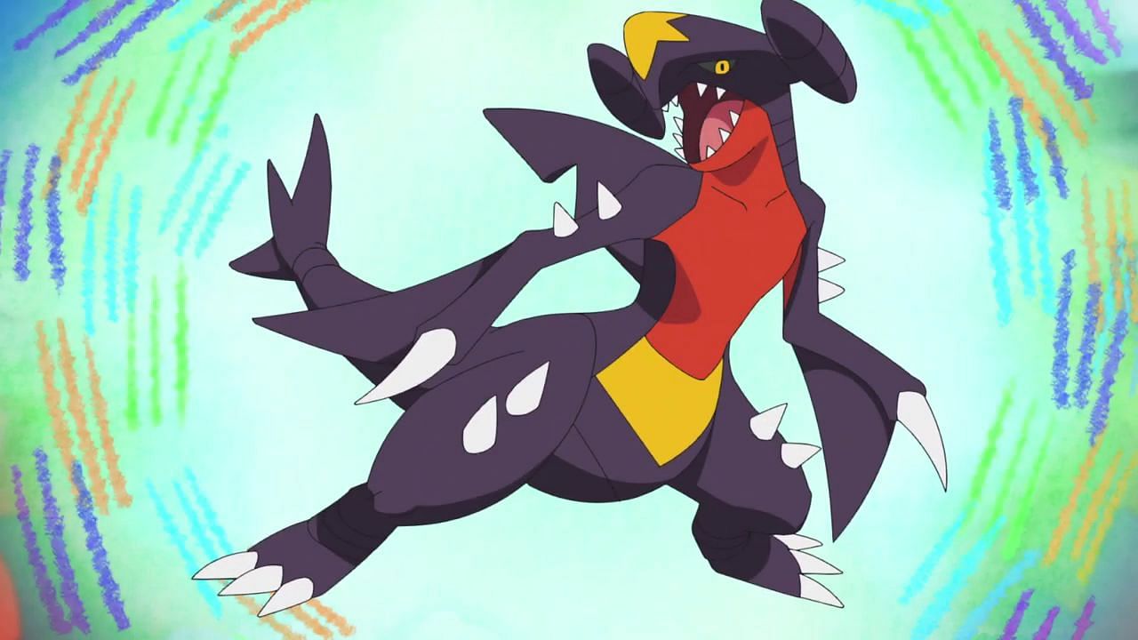 Garchomp as it appears in the anime (Image via The Pokemon Company)