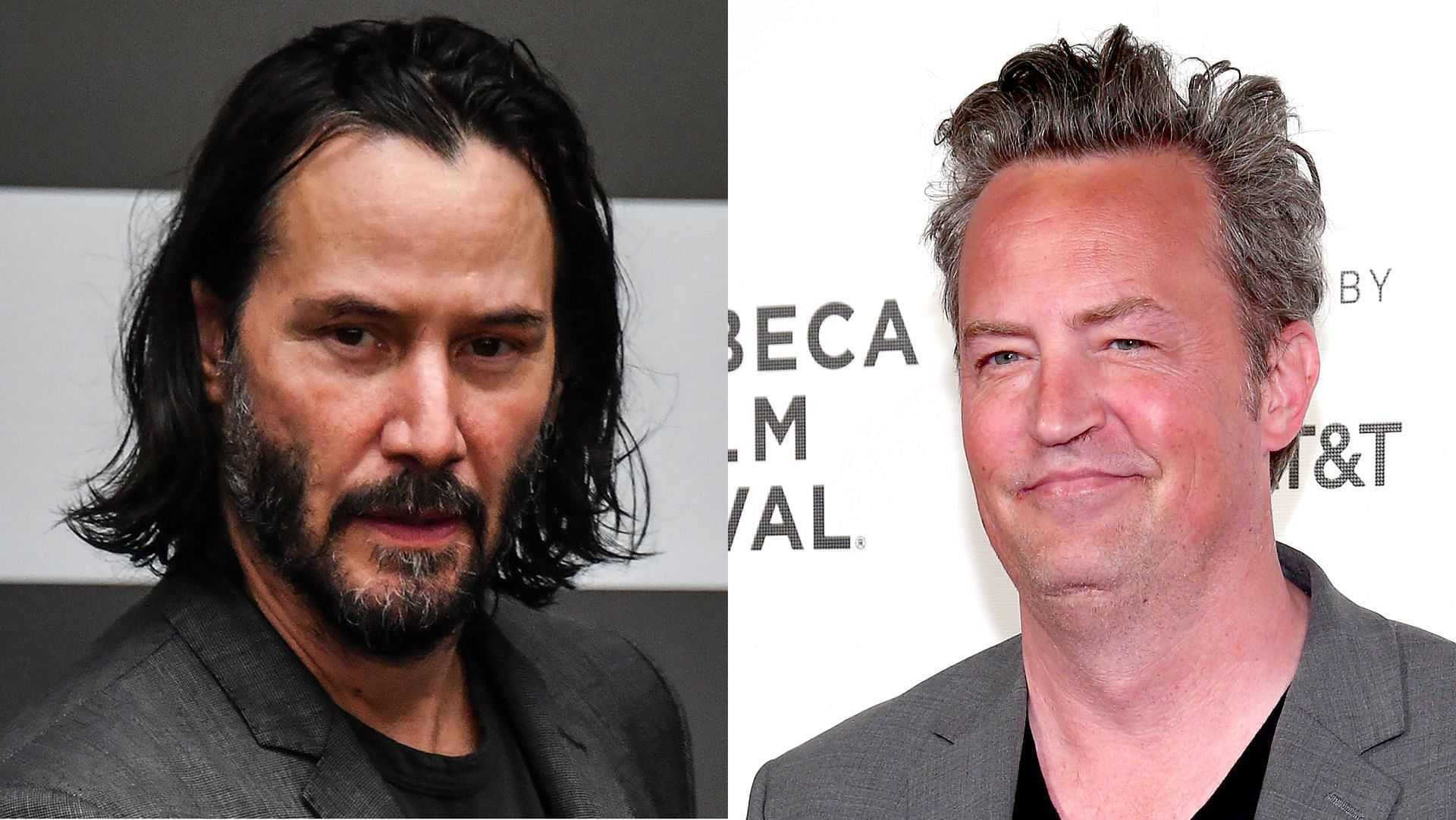 Matthew Perry issued an apology to Keanu Reeves and his fans for taking a dig at him. (Image via Nelson Almeida/Getty, Paul Zimmerman/WireImage)