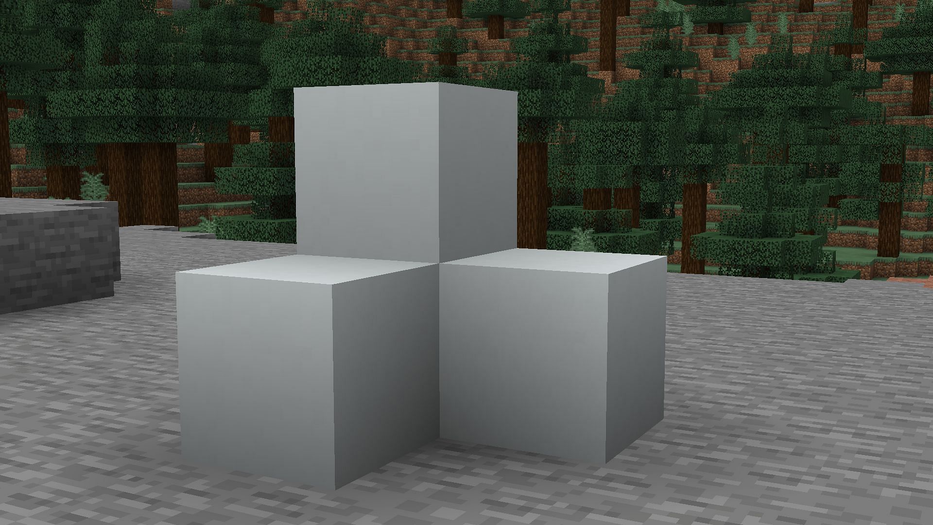 White concrete is the most popular variant of concrete blocks in Minecraft for building (Image via Mojang)
