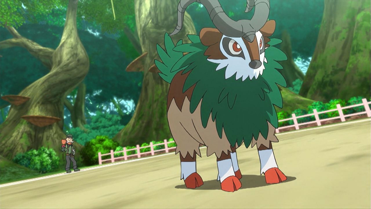 Gogoat as it appears in the anime (Image via The Pokemon Company)