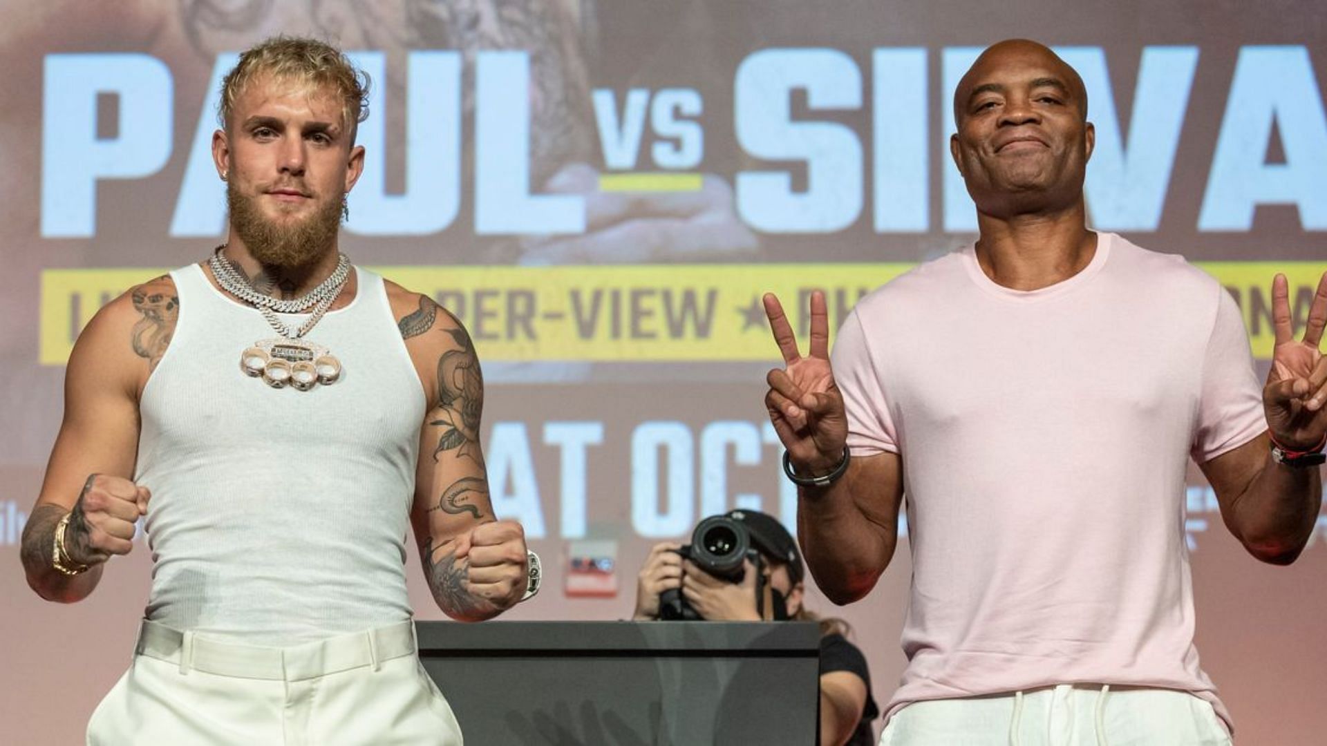 Anderson SIlva vs. Jake Paul to go through (Image via Twitter)