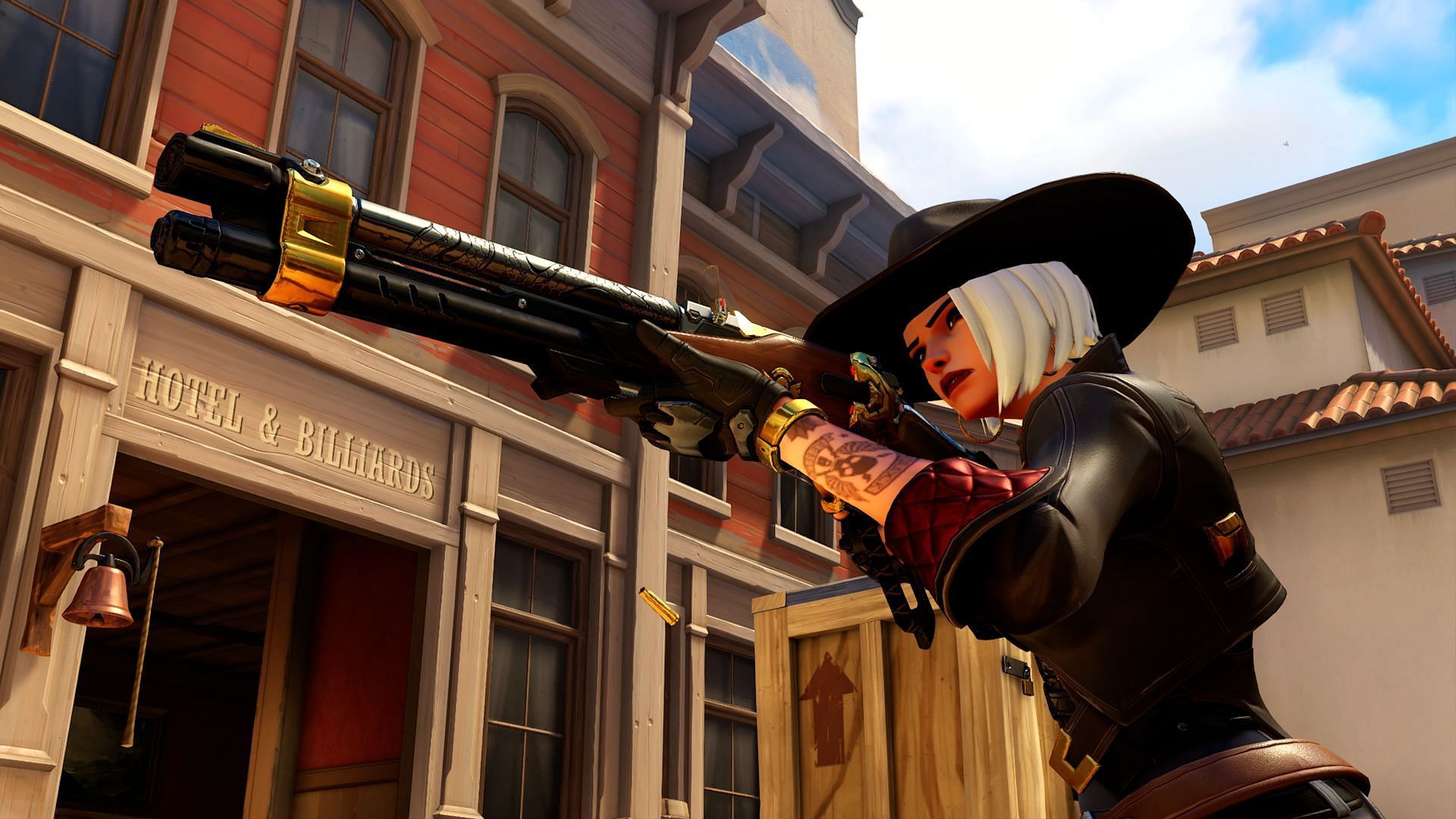 Ashe lines up her shot (Image via Activision Blizzard)