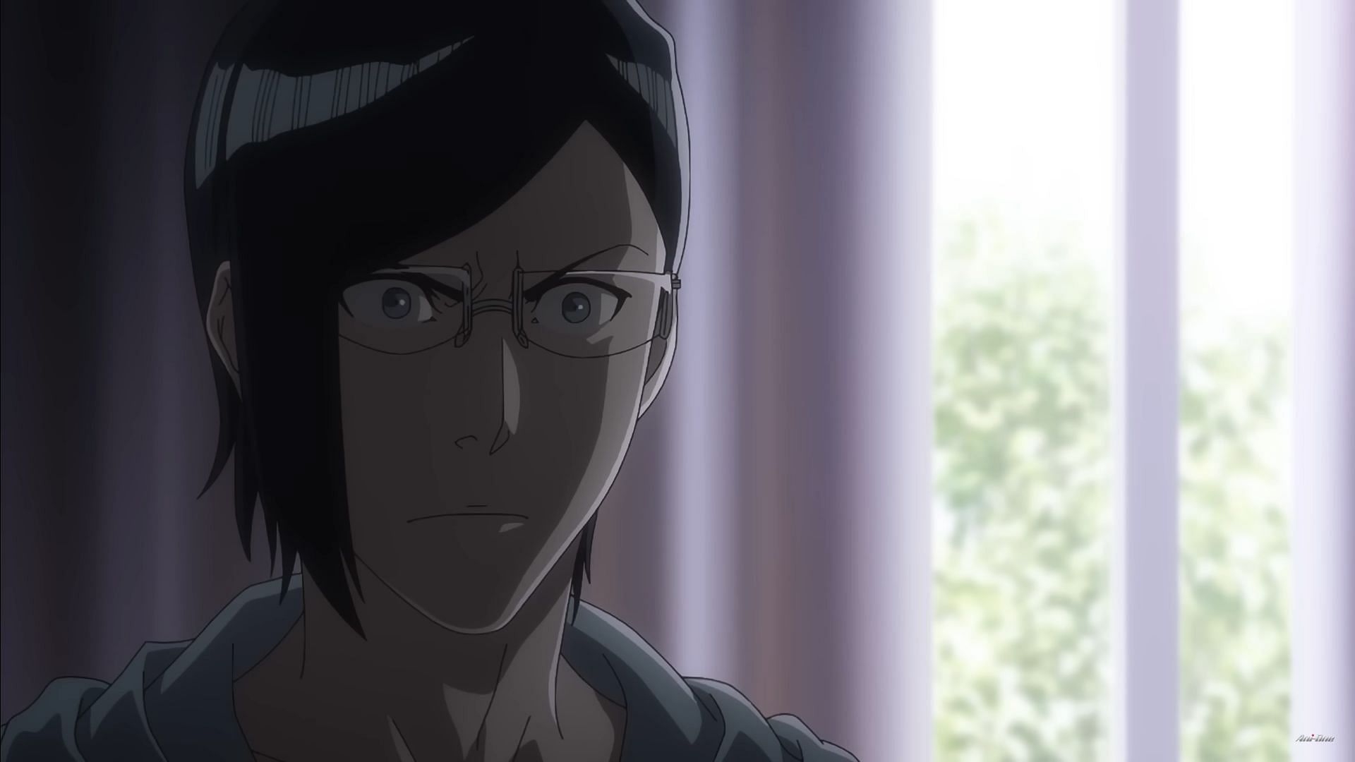 Ishida Uryu is angry at his dad for hiding secrets about the Quincy from him (Image via Studio Pierrot)