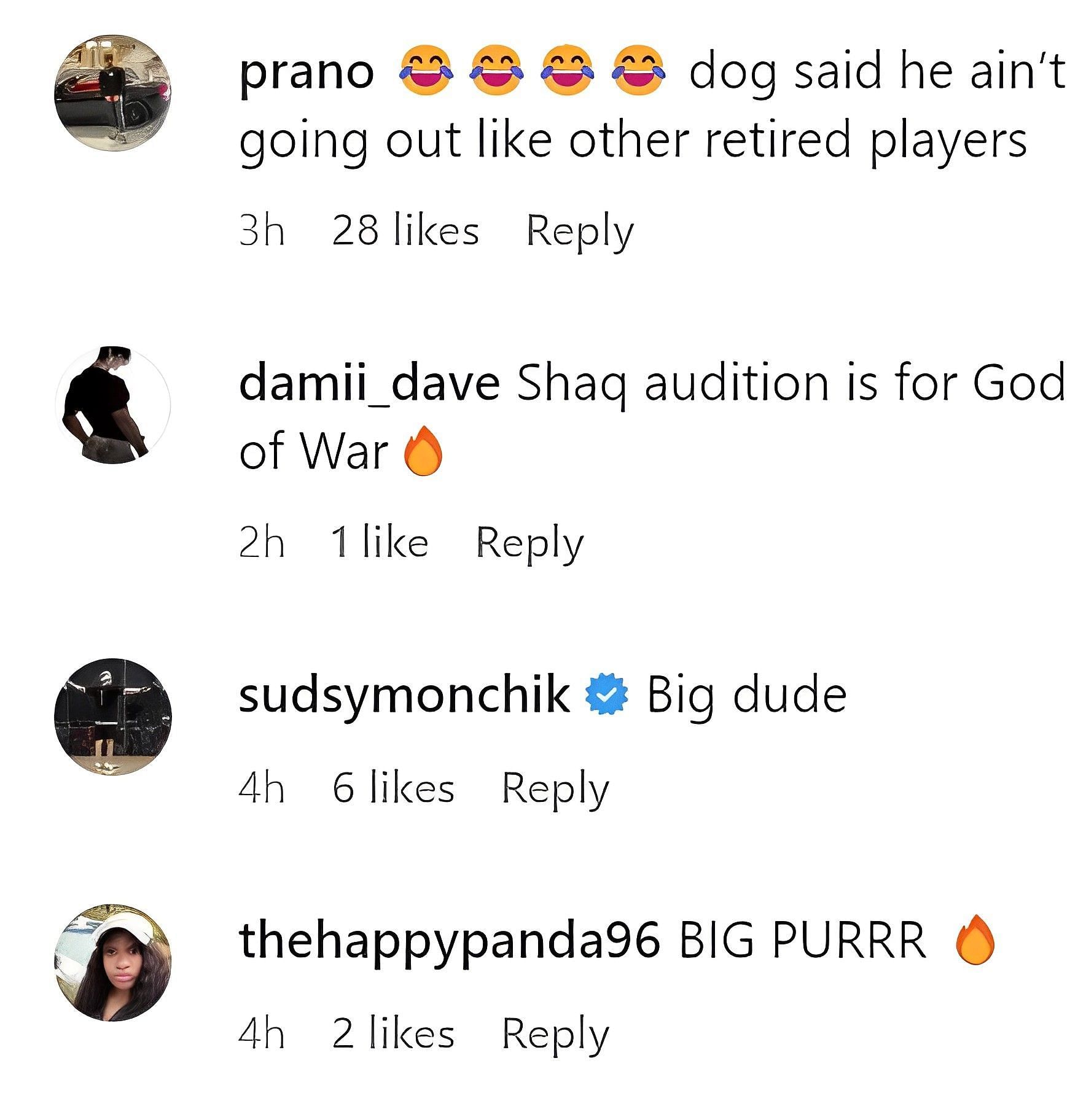 Fans react to Shaq's IG post