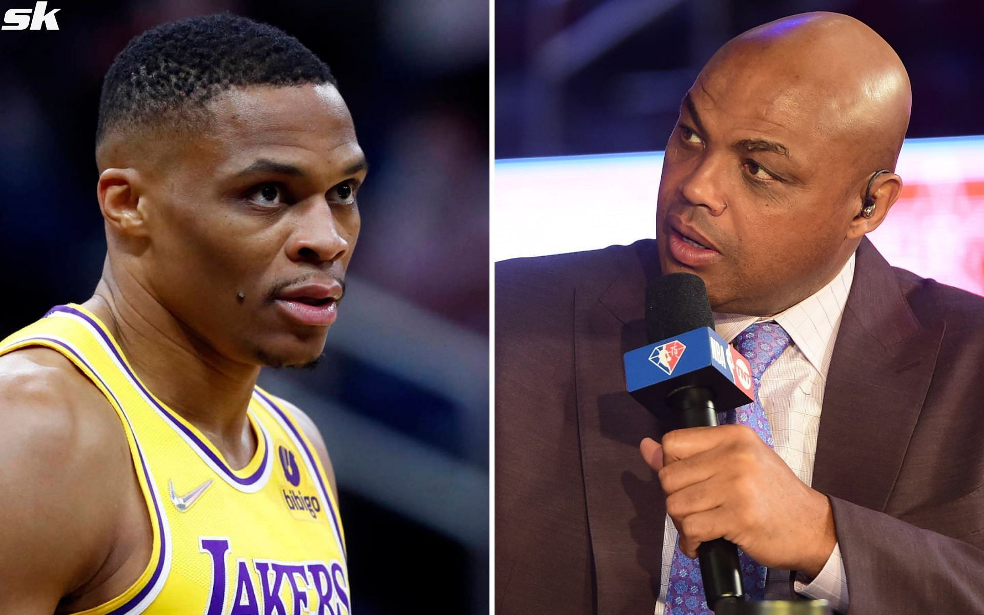 Russell Westbrook (L) and Charles Barkley (R)