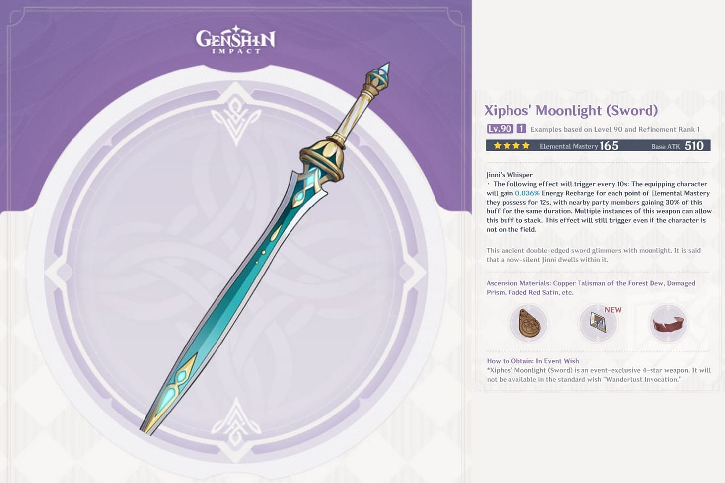 Genshin Impact Nilou banner weapons guide: Key of Khaj Nisut, Xiphos ...