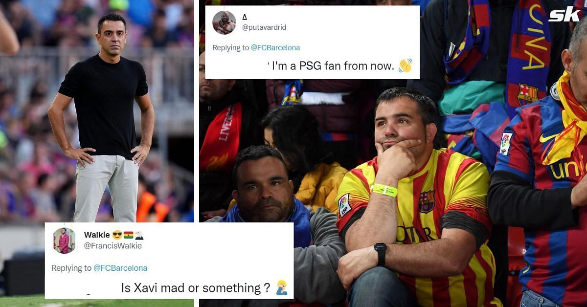 Barcellona fans in disbelief with Xavi