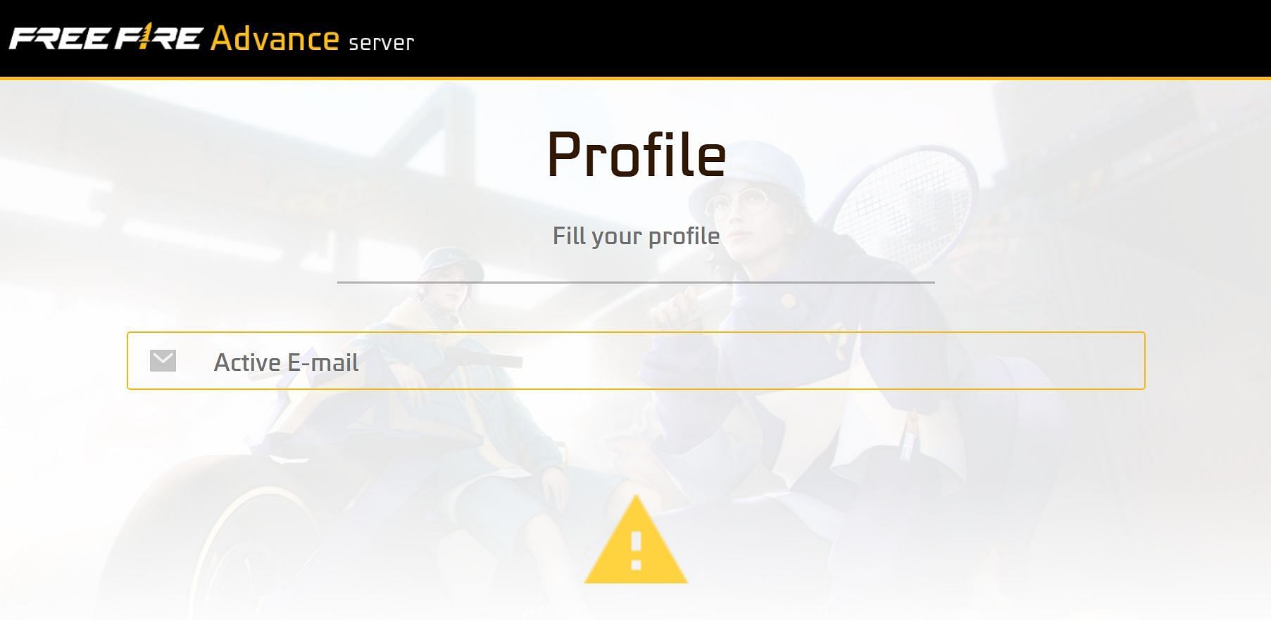 Please fill in your active email ID in the given box (Image via Garena)