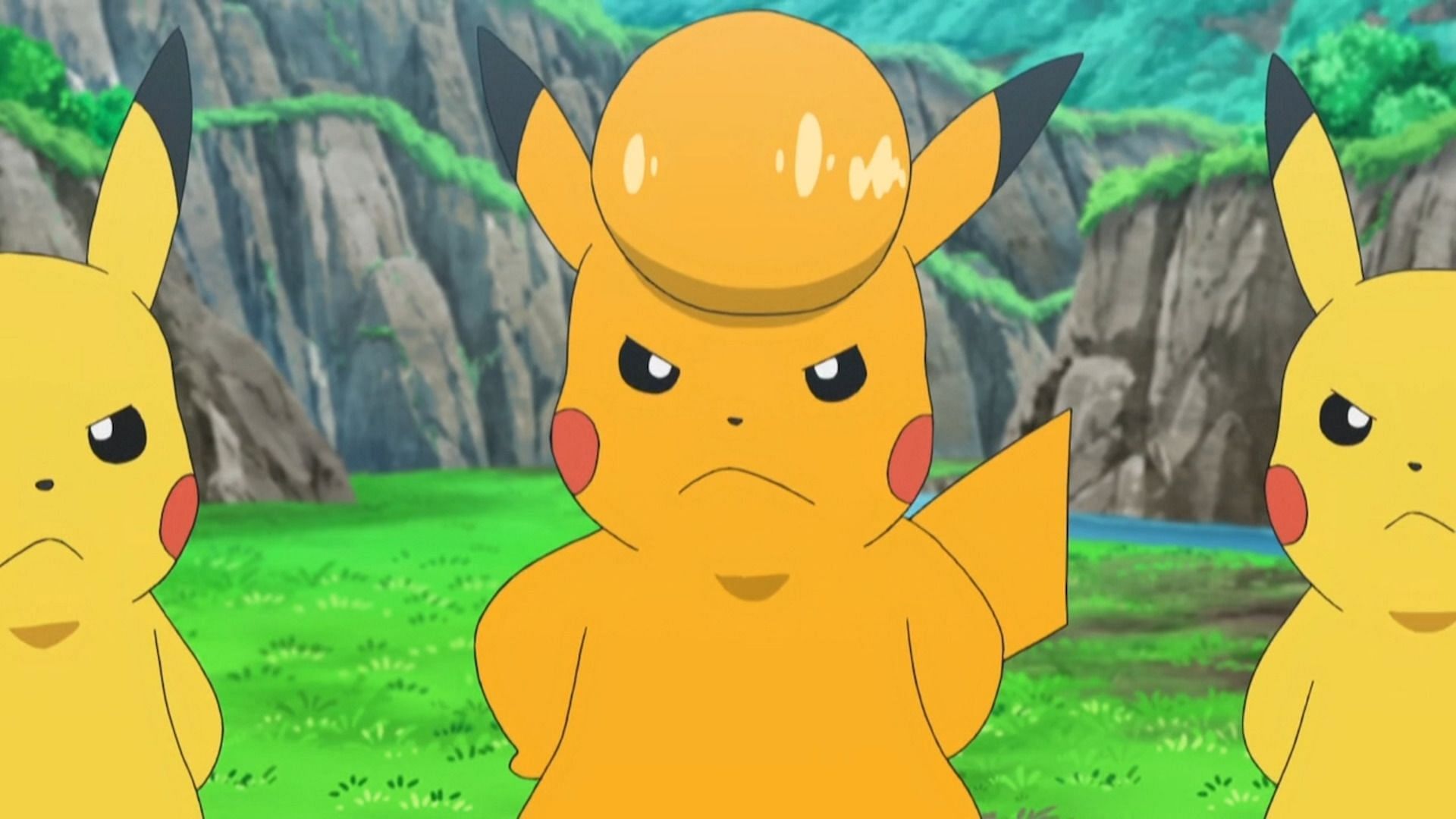A Shiny Pikachu as it is shown in the anime (Image via The Pokemon Company)