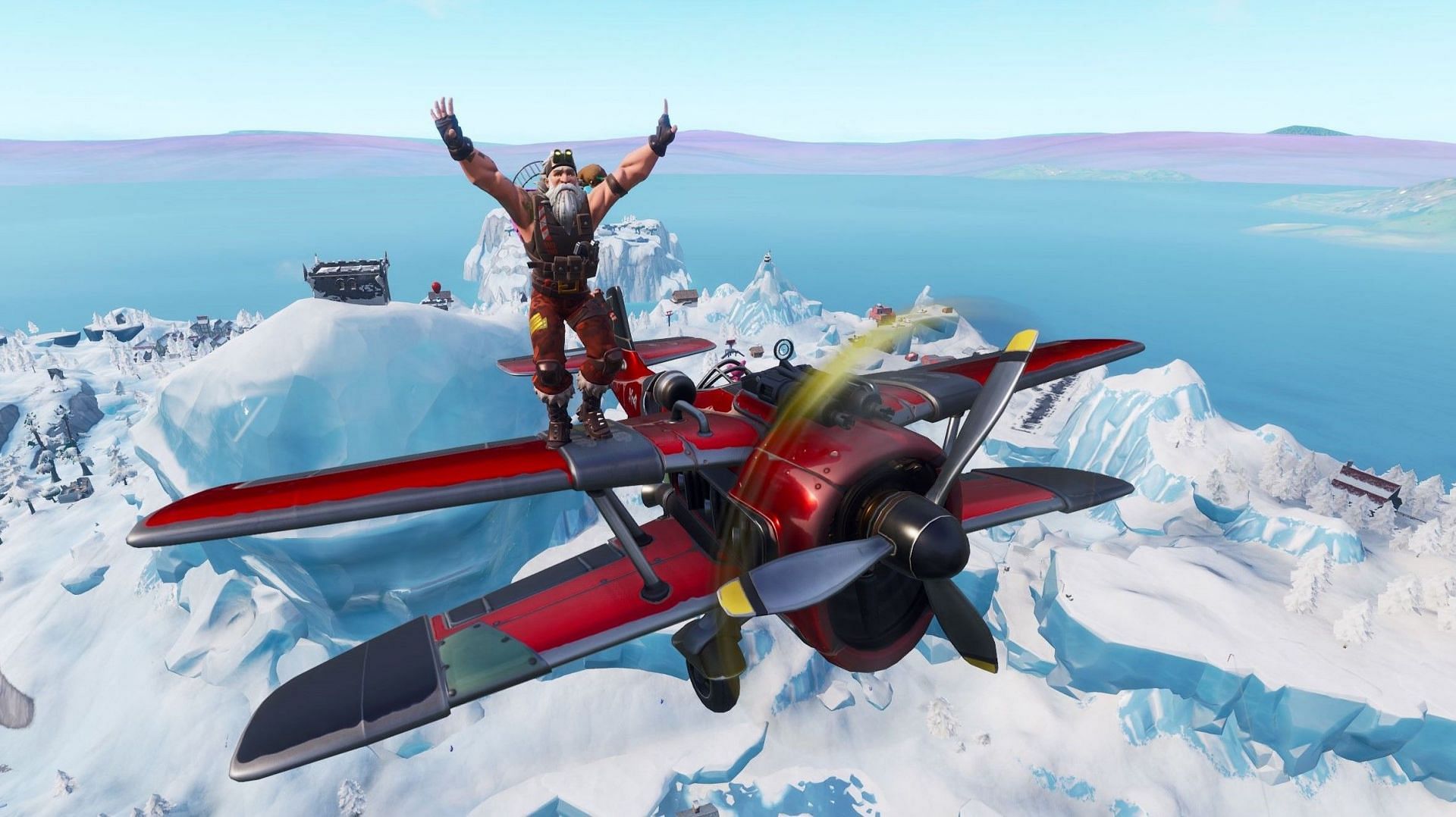 Planes made a brief appearance during the Winterfest 2020 event (Image via Epic Games)