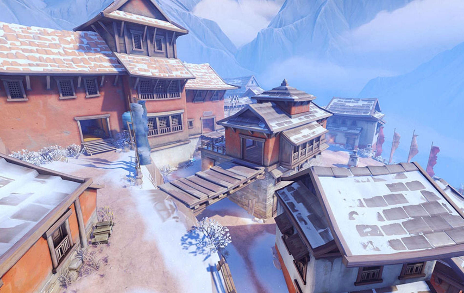 Damage heroes who have a lot of speed such as Tracer, Sombra and Reaper can flank a lot on this map making it one dimensional (Image via Blizzard Entertainment)