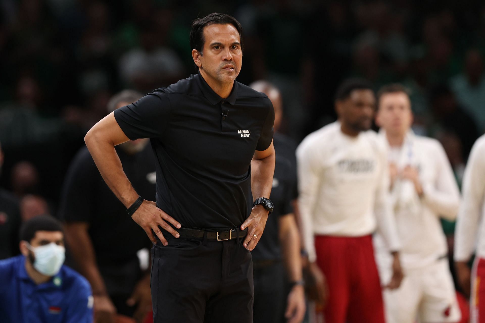 The GM survey selected Erik Spoelstra as the best head coach (Image via Getty Images)