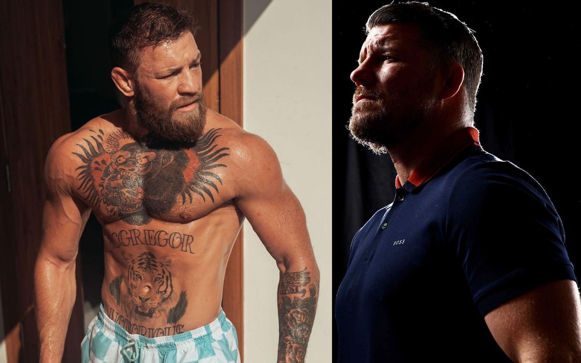Conor McGregor (Right) and Michael Bisping (Right) [Images via: @thenotoriousmma and @mikebisping on Instagram]