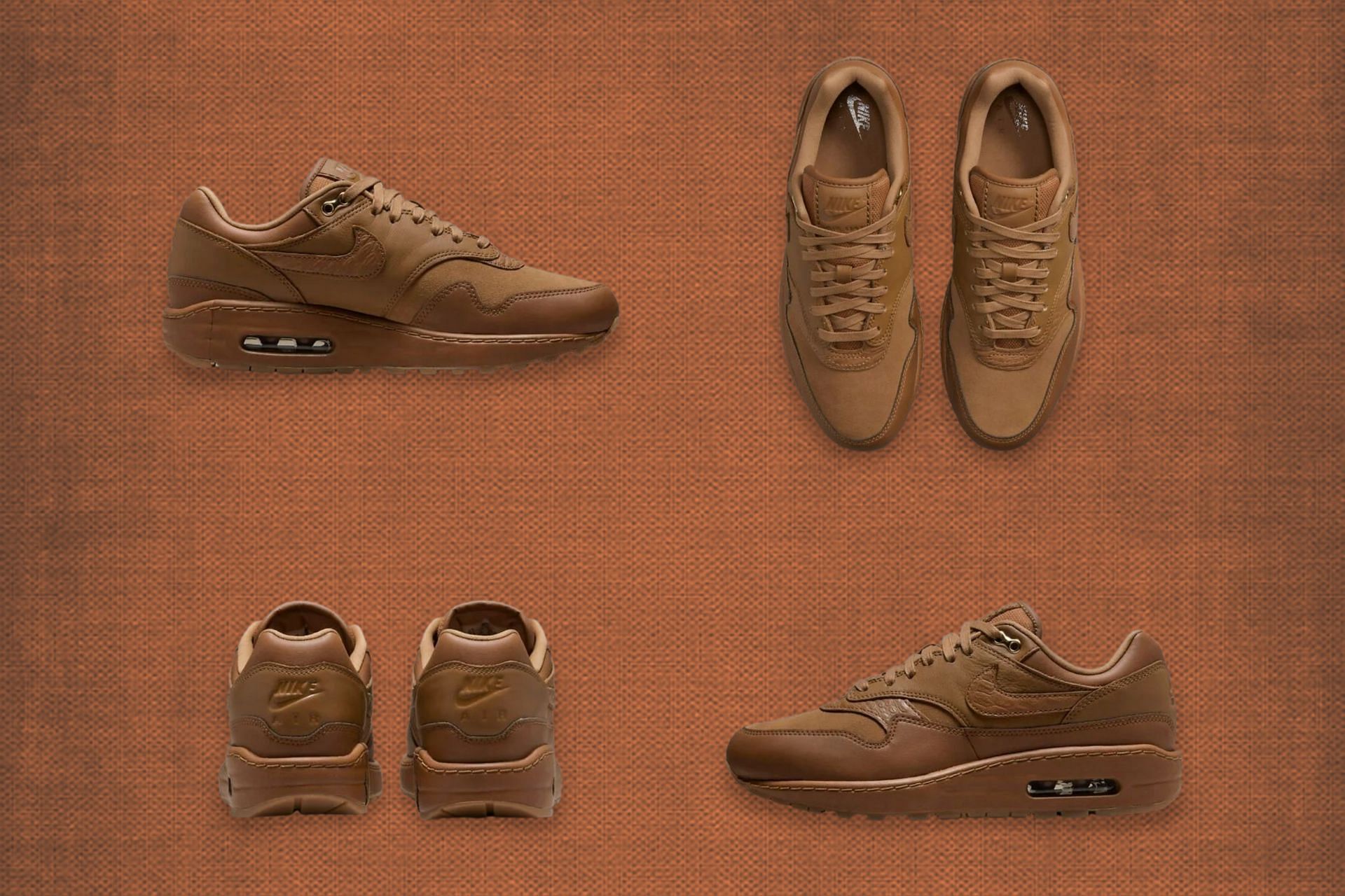 Here&#039;s a detailed look at the impending Nike Air Max 1 Ale Brown sneakers (Image via Sportskeeda)