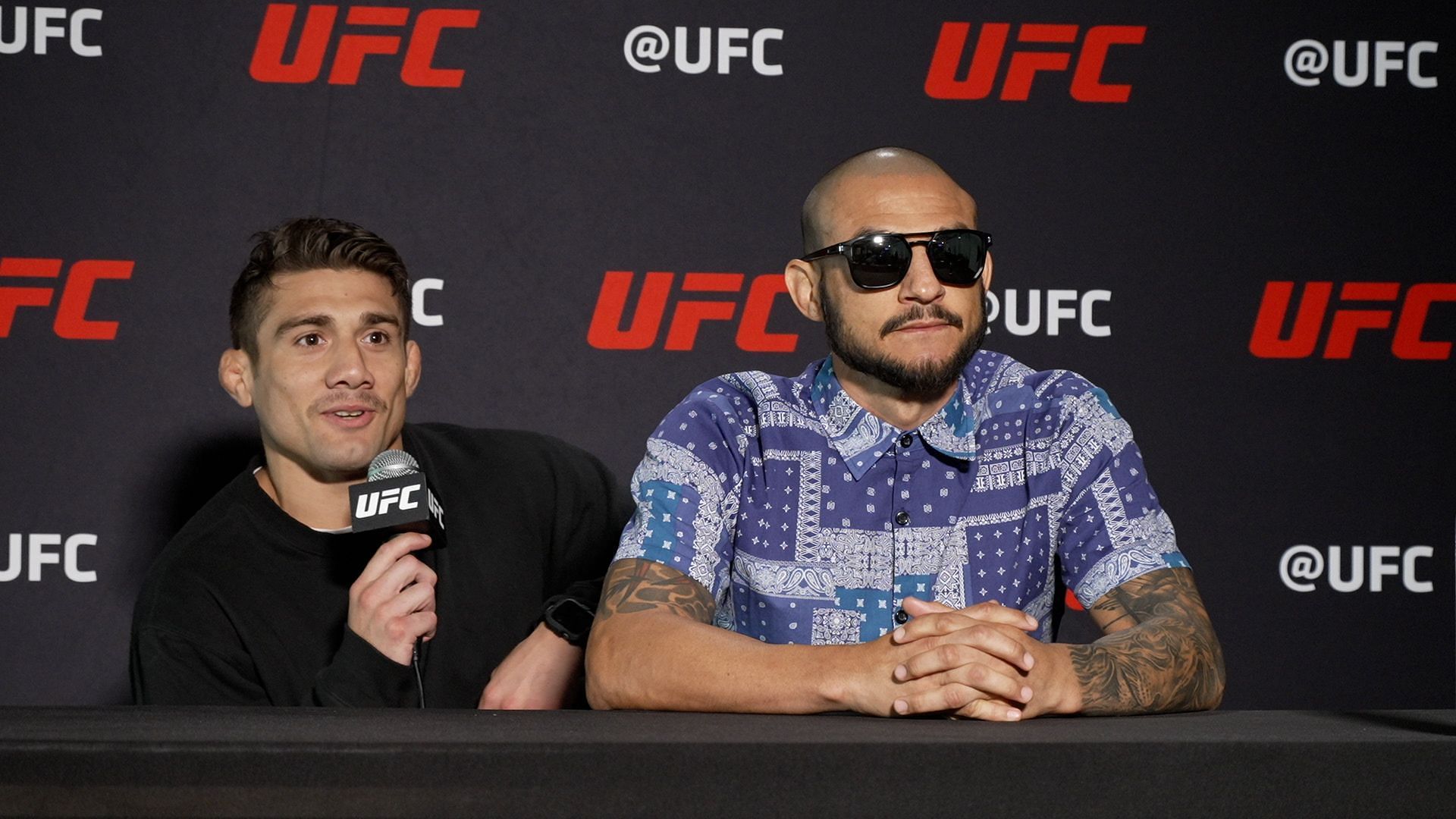 Cub Swanson used a teammate to speak for him prior to his bout with Jonathan Martinez