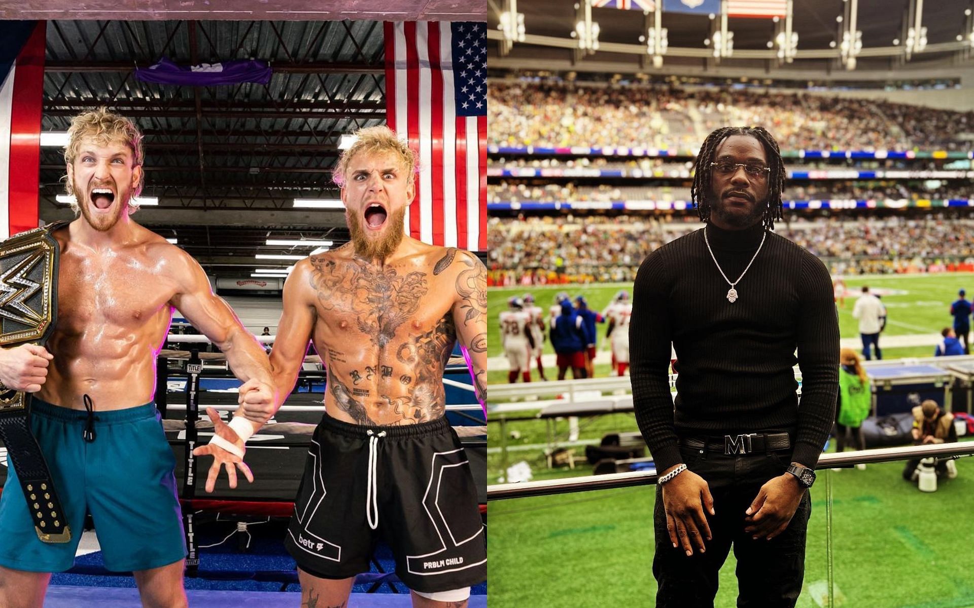 Logan Paul and Jake Paul (Left), Hasim Rahman Jr. (Right) [Image courtesy: @loganpaul on Instagram, @_HasimRahmanJr on Twitter]