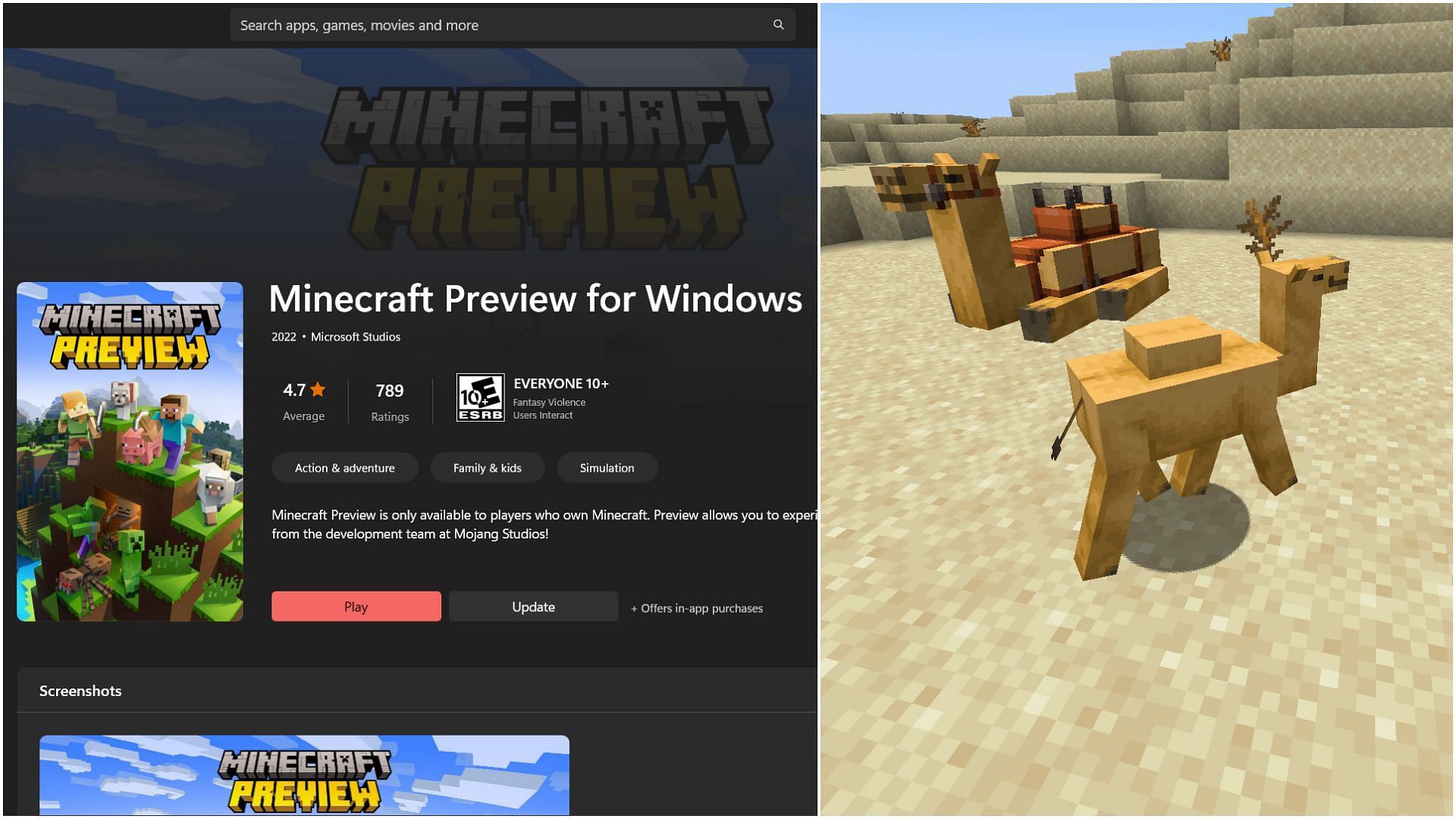 Minecraft Preview 1.19.50.20 improves vanilla parity and Spectator Mode