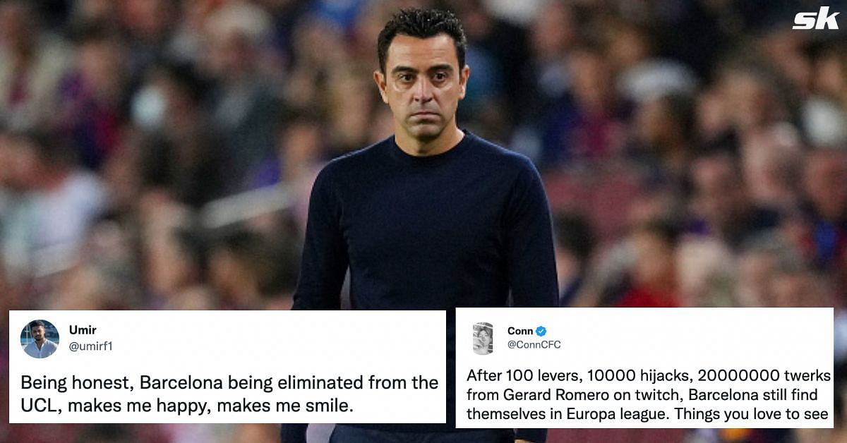 Twitter exploded as Barcelona dropped to the Europa League