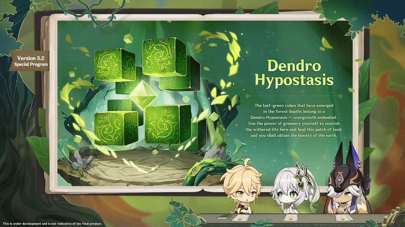 Dendro Hypostasis as the newest enemy in version 3.2 (Image via HoYoverse)
