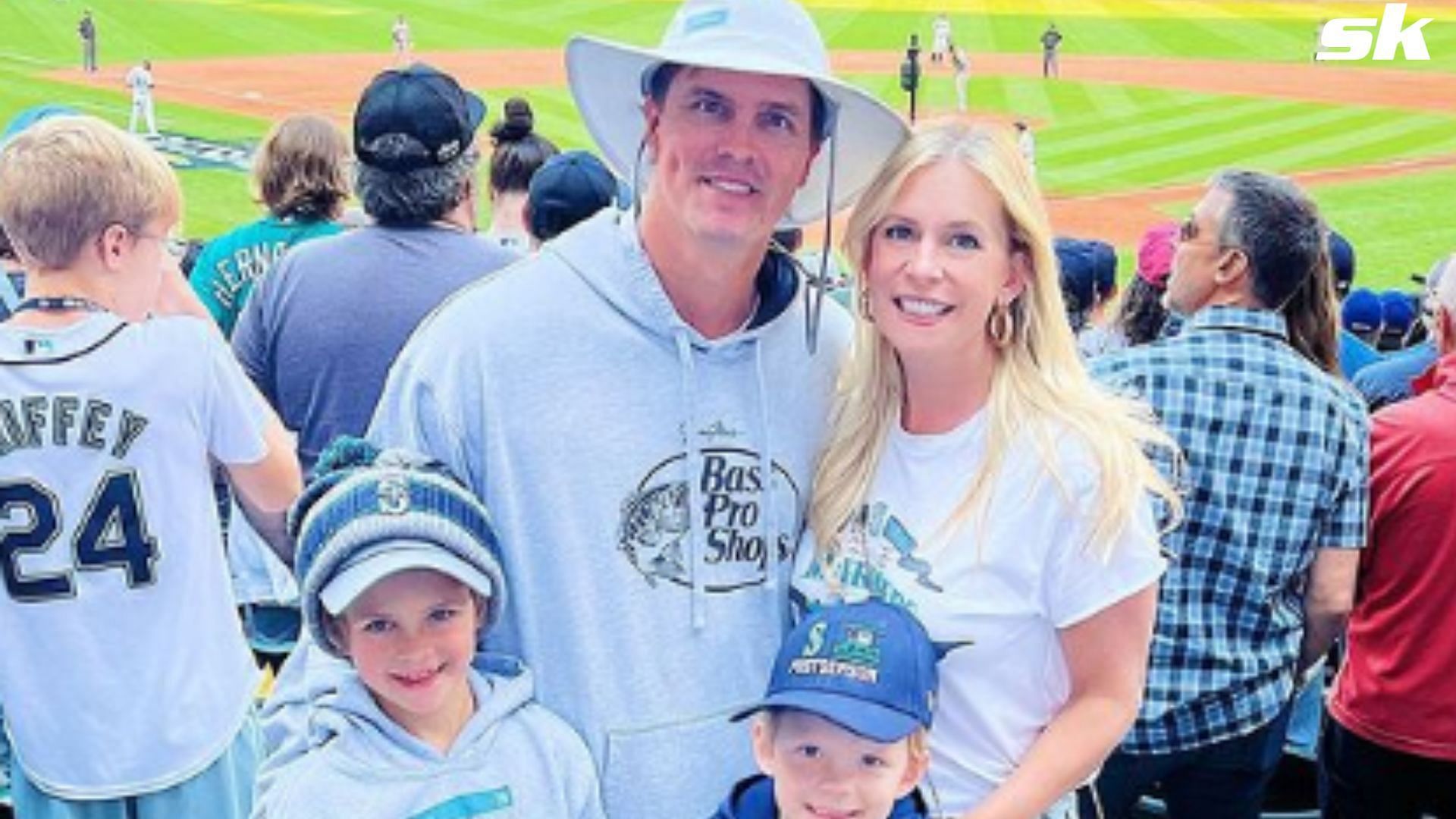 Zack Greinke with wife Emily and kids.