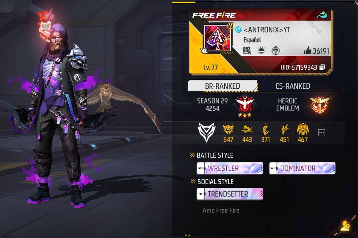 Antronixx G #39 s Free Fire ID stats rank YouTube earnings and more in