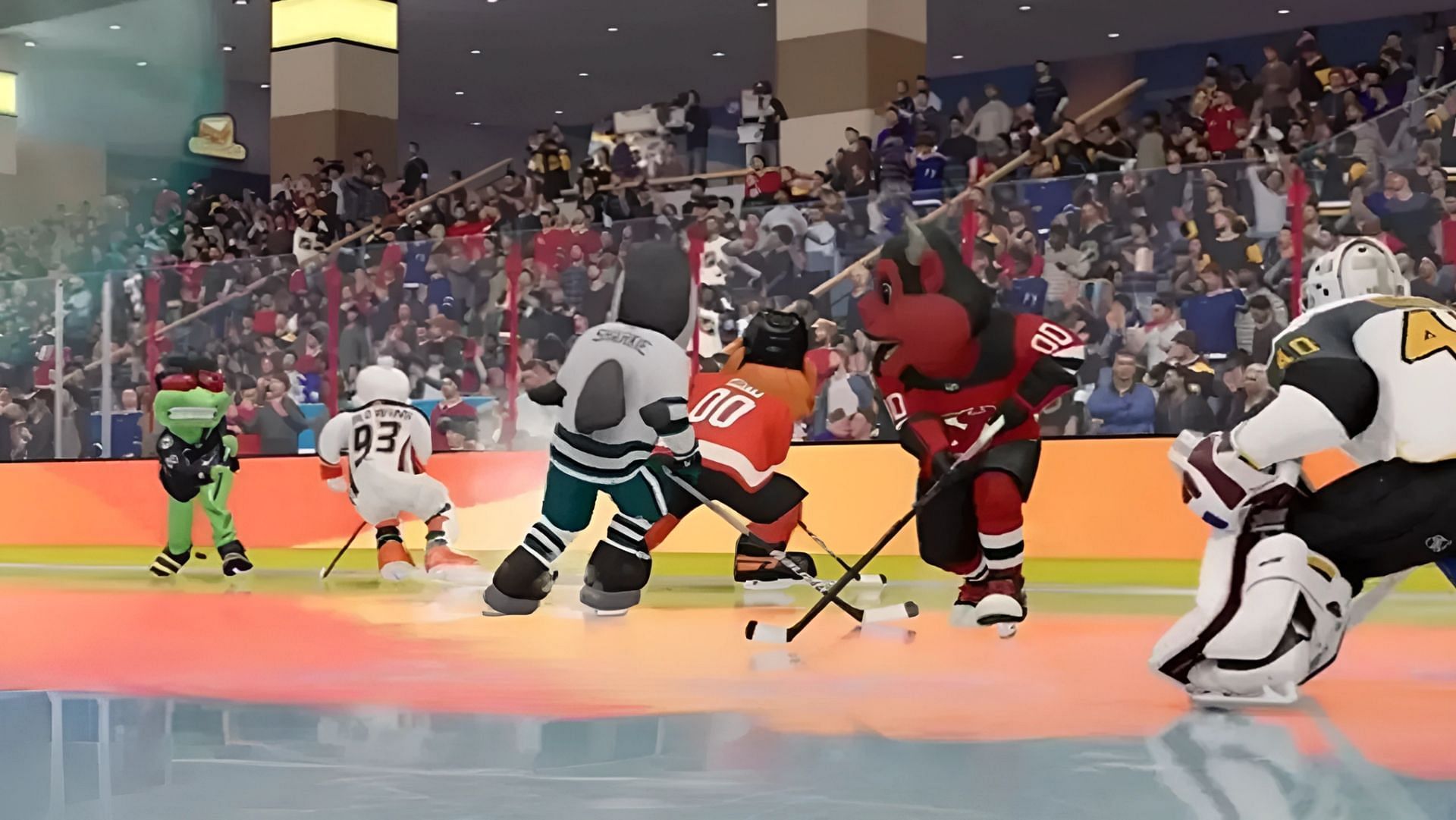 The Threes mode allows players to play with mascots (Image via EA Sports)